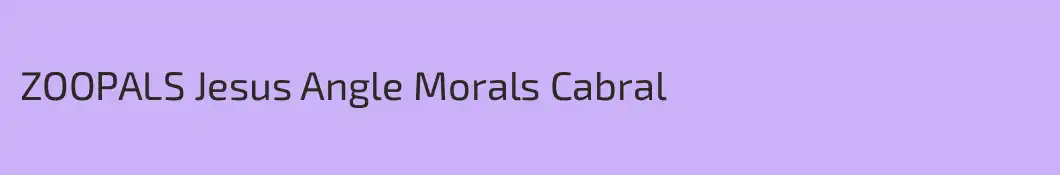 ZOOPALS Jesus Angle Morals Cabral